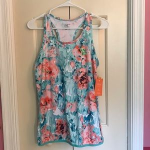Tek Gear DryTek Floral Workout Tank Size M NWT